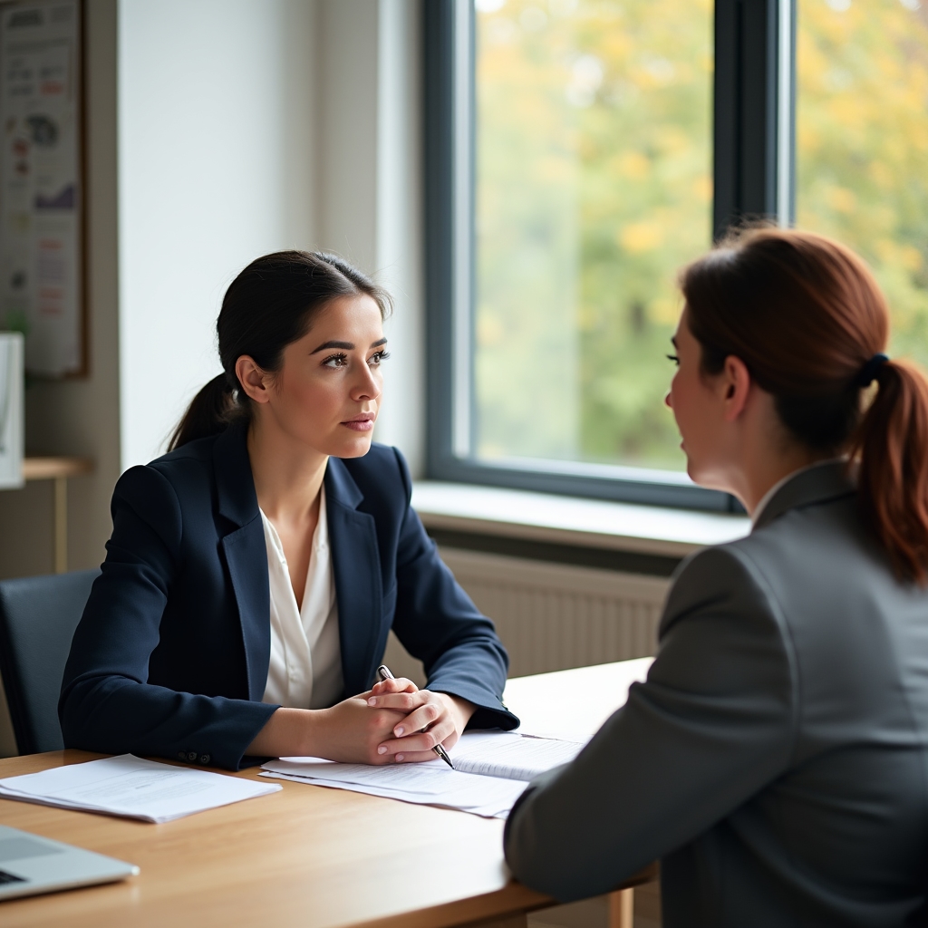 Supportive consultation session with a professional advisor